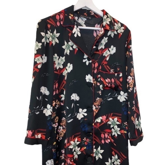 Zara Floral Soft Button Down Kimono - Picture 9 of 9